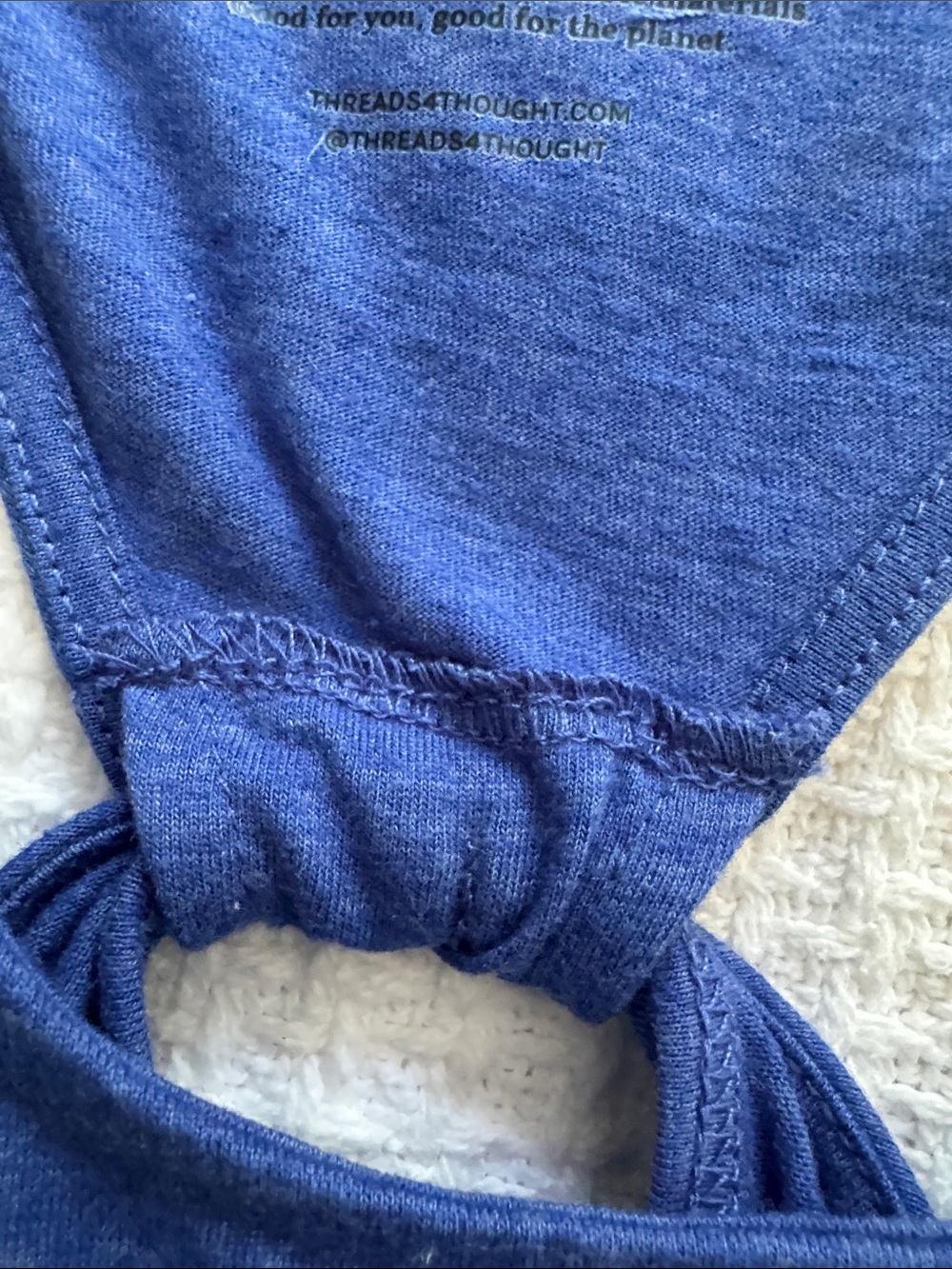 Threads 4 Thought Blue Racerback Muscle Tee - Picture 3 of 4